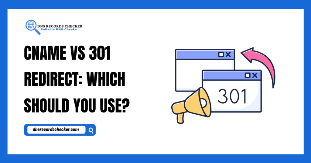 CNAME vs 301 Redirect